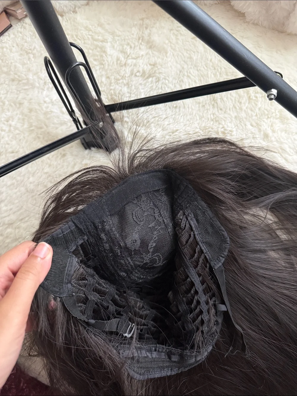 Layered 22 inch Wig dark brown natural black wolf cut butterfly long